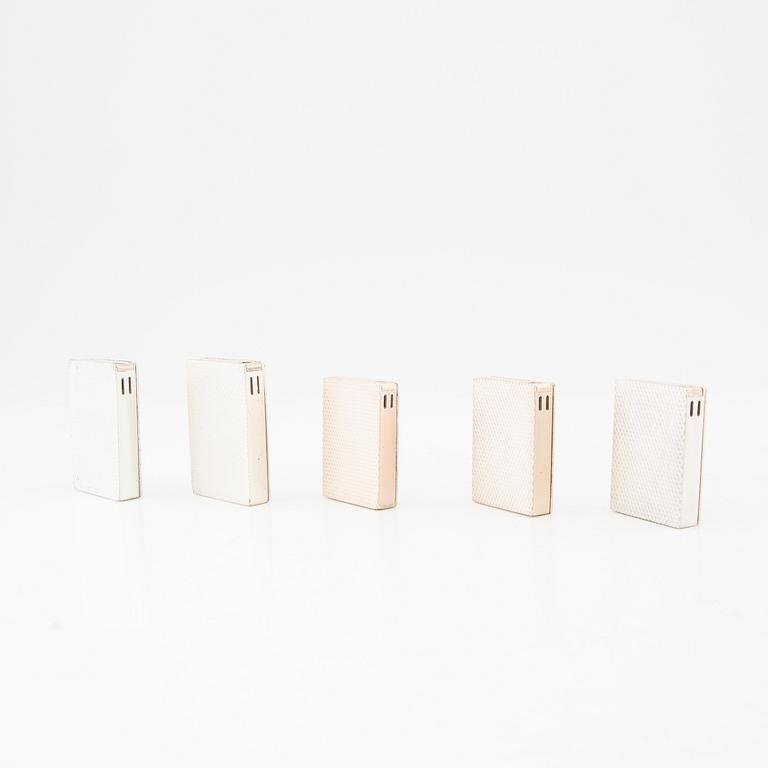 Lighters, 5 pcs "Deck card lighters", second half of the 20th century.