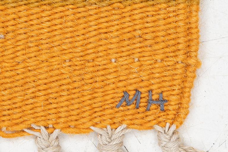Maria Hillfon, a flat-woven rug, signed MH, c. 164 x 133 cm.