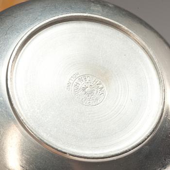 KAFFESERVIS, 3 delar. Tenn. Design Hans Klein. Holland. 1900-tal.
