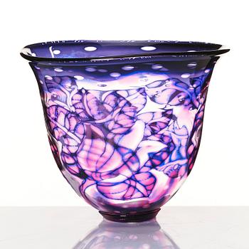 Eva Englund, a 'graal' glass bowl, Orrefors, Sweden.