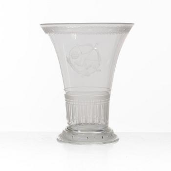 Simon Gate, vas, graverat glas, Orrefors, modell G 171, 1920-tal.