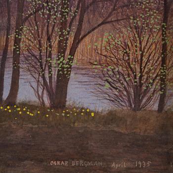Oskar Bergman, Evening mood by the water.
