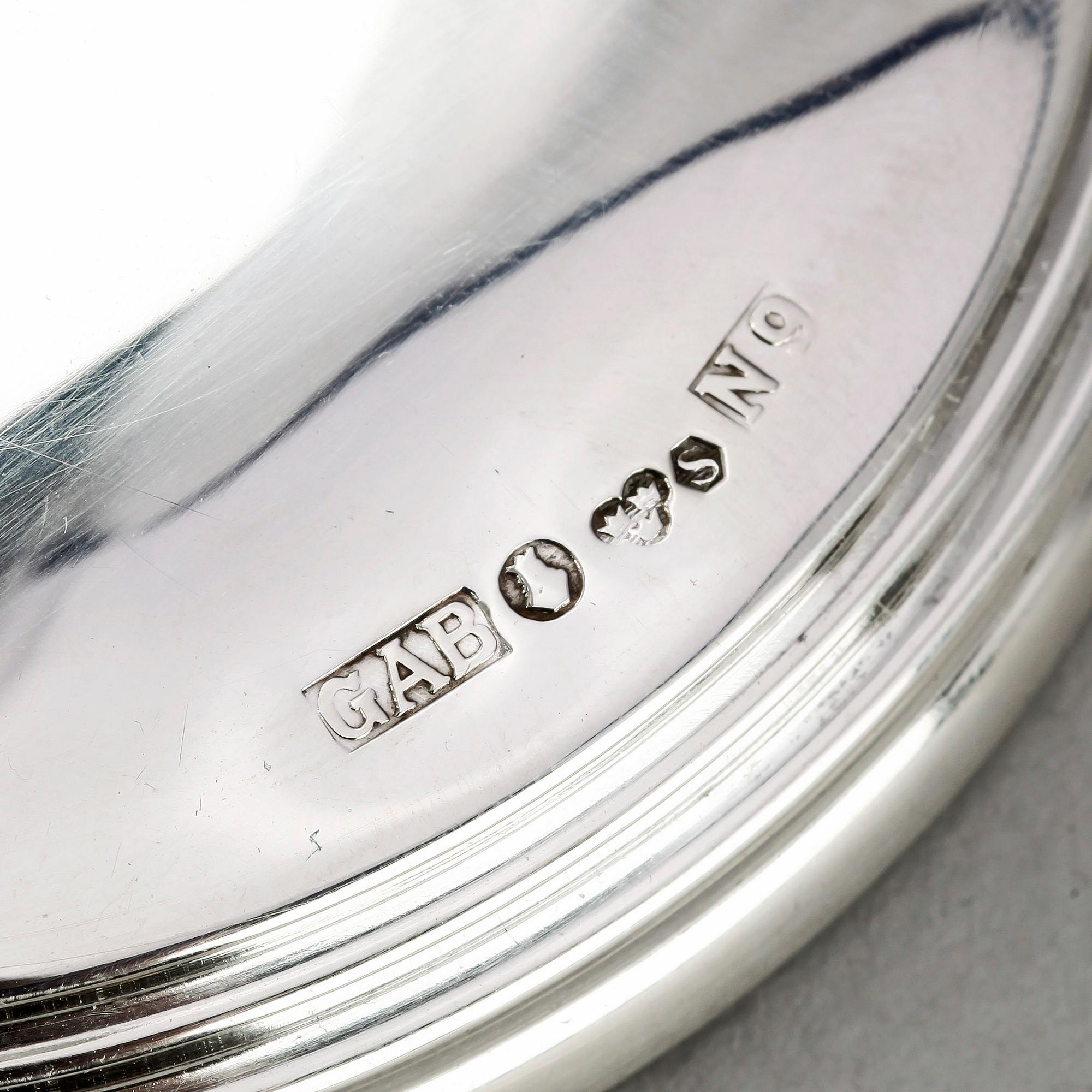 LJUSSTAKAR, ett par, silver, GAB, Stockholm, 1963.