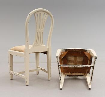STOLAR, 6 st, sengustavianska, omkring år 1800.