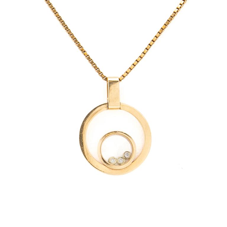 Collier med hänge, 18k med briljanter.