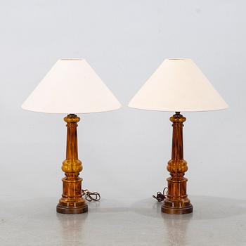 A PAIR OF TABLE LAMPS, Miranda AB, "B415", second half of the 20th century.