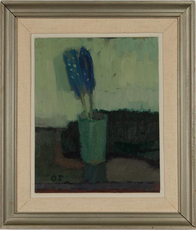 Olle Skagerfors, oil on canvas laid on panel, signed wit monogram.