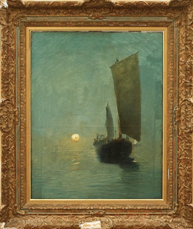 OKÄND KONSTNÄR, olja på duk, osign, 1800-talets andra hälft.