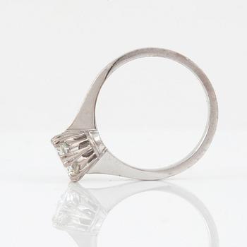 A brilliant-cut diamond, 1.22 cts, ring. Quality circa I/VVS.