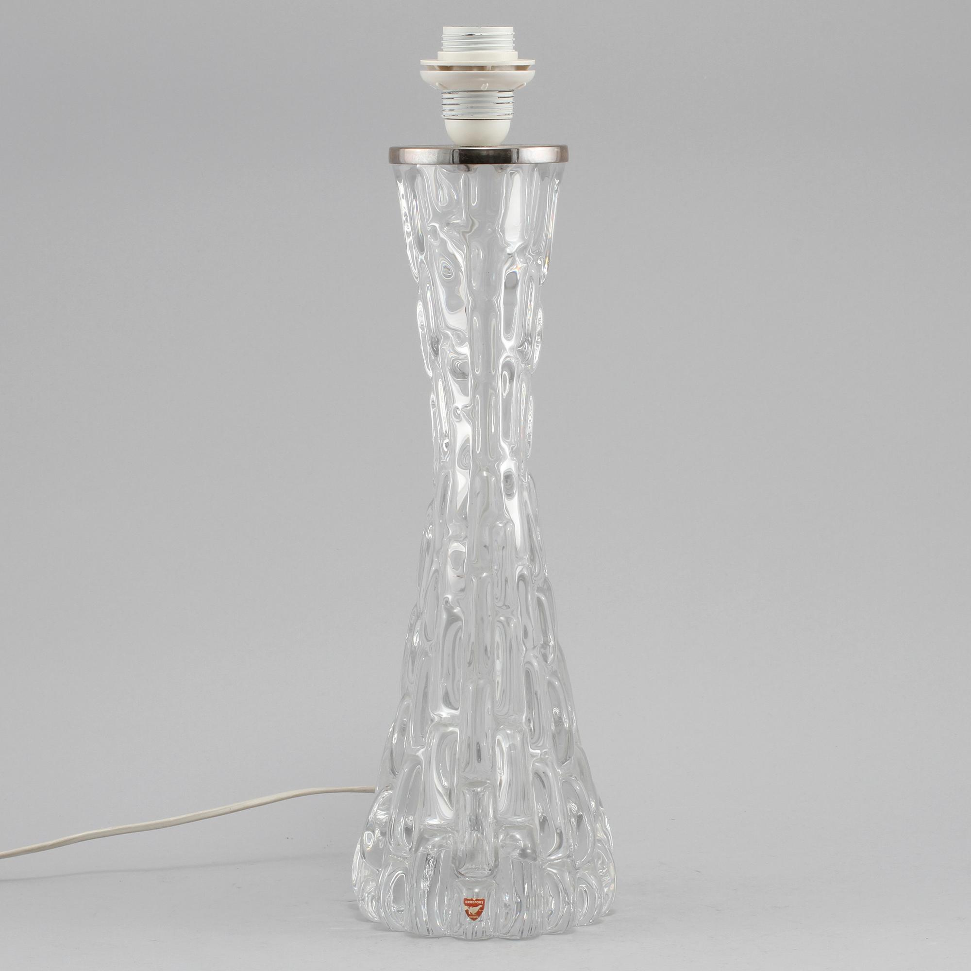 BORDSLAMPA, Carl Fagerlund, Orrefors,