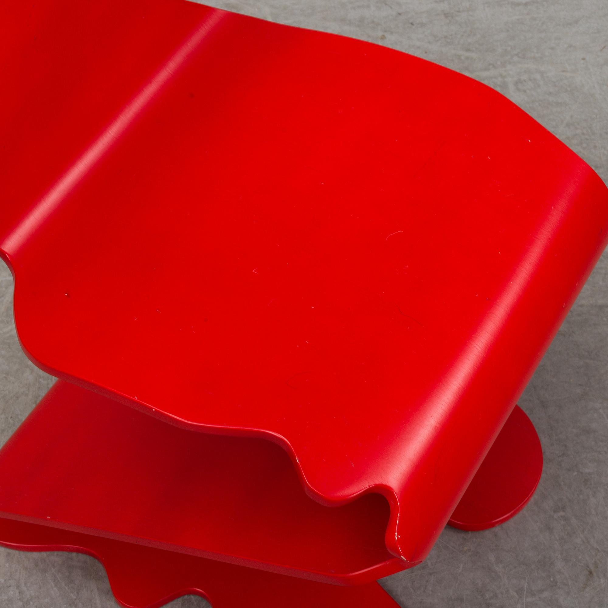A 'Pantonic 5020' chair by Verner Panton, designed in 1992.