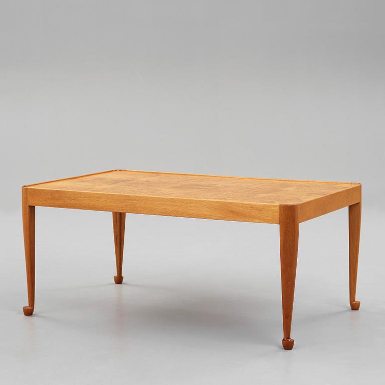 Josef Frank, a burrwood top coffee table for Svenskt Tenn, Stockholm post 1985.