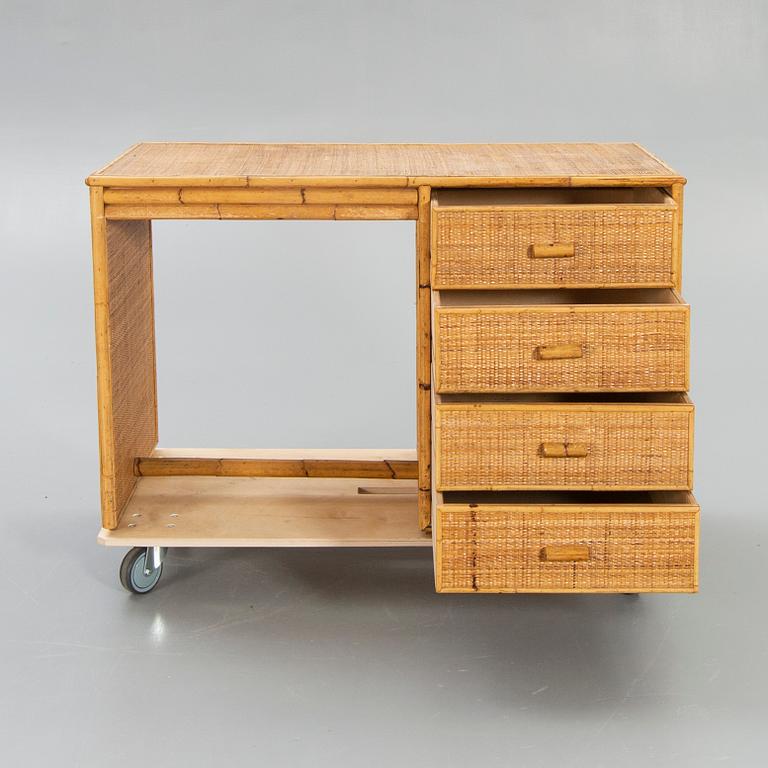 Desk, "Bal Vera", rattan, 1960s.