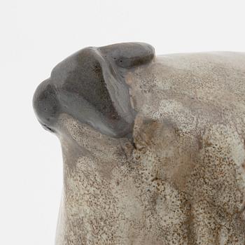 Åke Holm, a stoneware sculpture of a ram, Höganäs, Sweden 1940-50s.