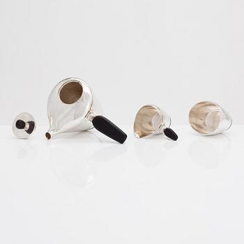 Hannes Niemi, a 3-piece silver hot chocolate/ coffee set, Helsinki 1955.
