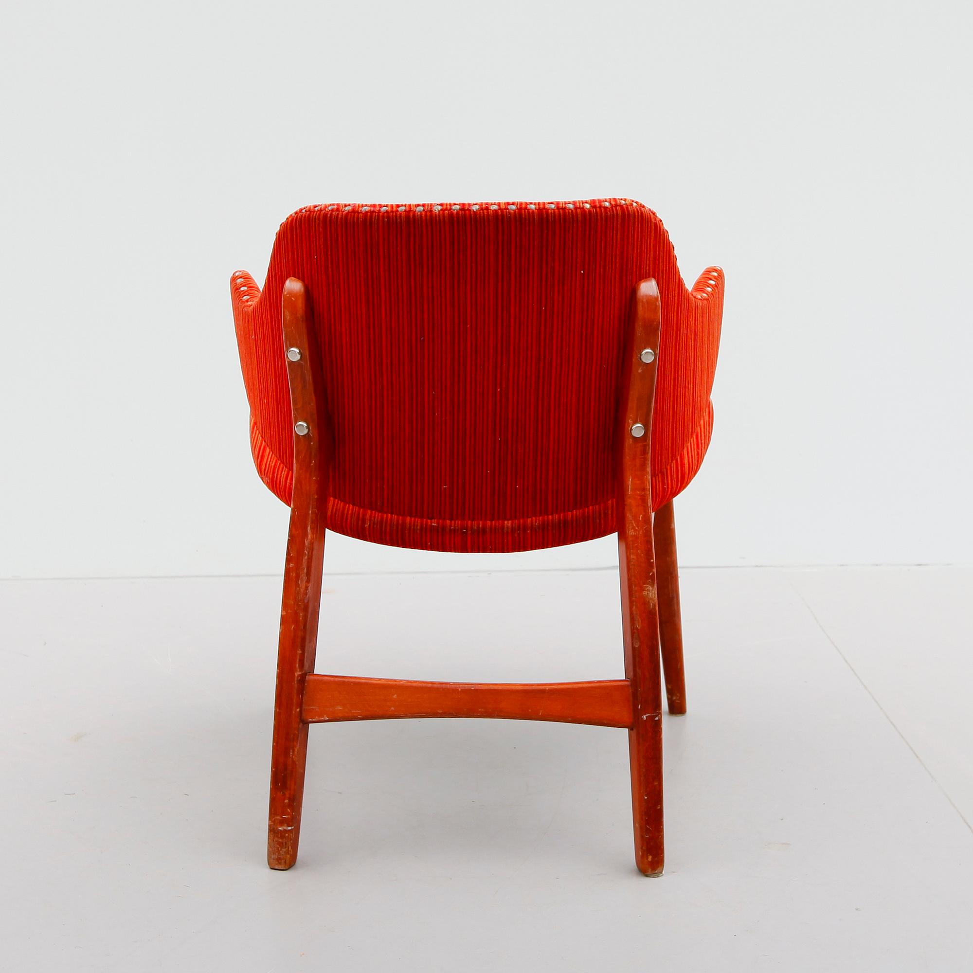 FÅTÖLJ, "Shell Chair", Ib Kofod Larsen, Danmark, 1960-tal.