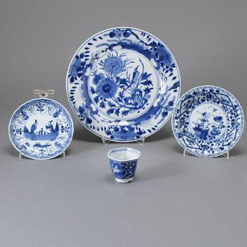 PARTI PORSLIN, 4 delar, Kina, Kangxi.