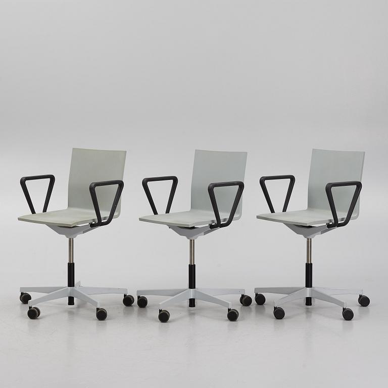 Maarten Van Severen, skrivbordsstolar, 3 st, "Office Chair .04", 3 st, Vitra, 2011-13.