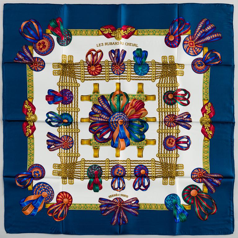 HERMÈS, "Les Rubans du Cheval", Scarf.