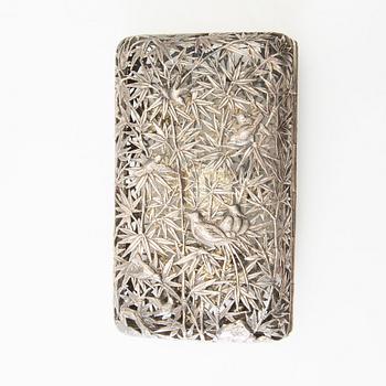 Cigarette case silver Luenwo, Shanghai, China first half of the 20th century.