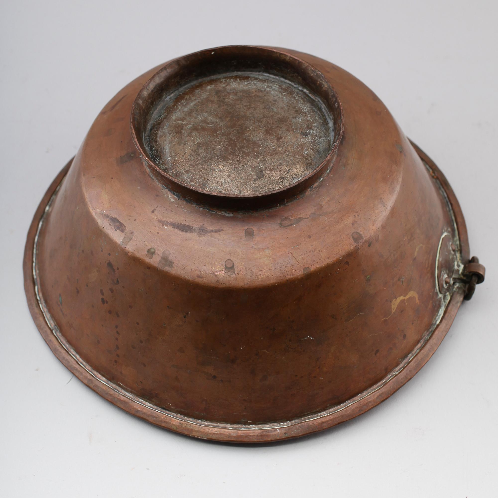 SKÅL, koppar, 1800-tal.