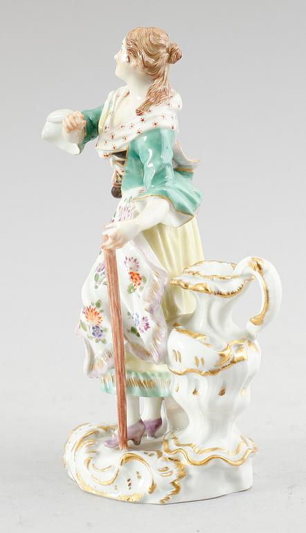 FIGUR, porslin, Meissen, 1900-talets mitt.