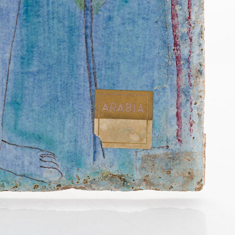 Birger Kaipiainen, reliefi, kivitavaraa, signeerattu Birger Kaipiainen 1942 Arabia.