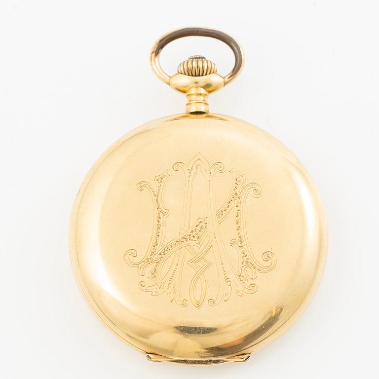 Fickur, 18k guld, savonett, 53 mm.
