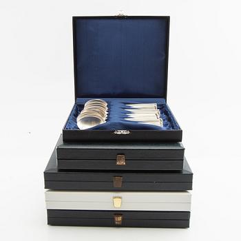 Jacob Ängman, Cutlery approx. 97 dlr "Rosenholm" silver GAB 1990s.