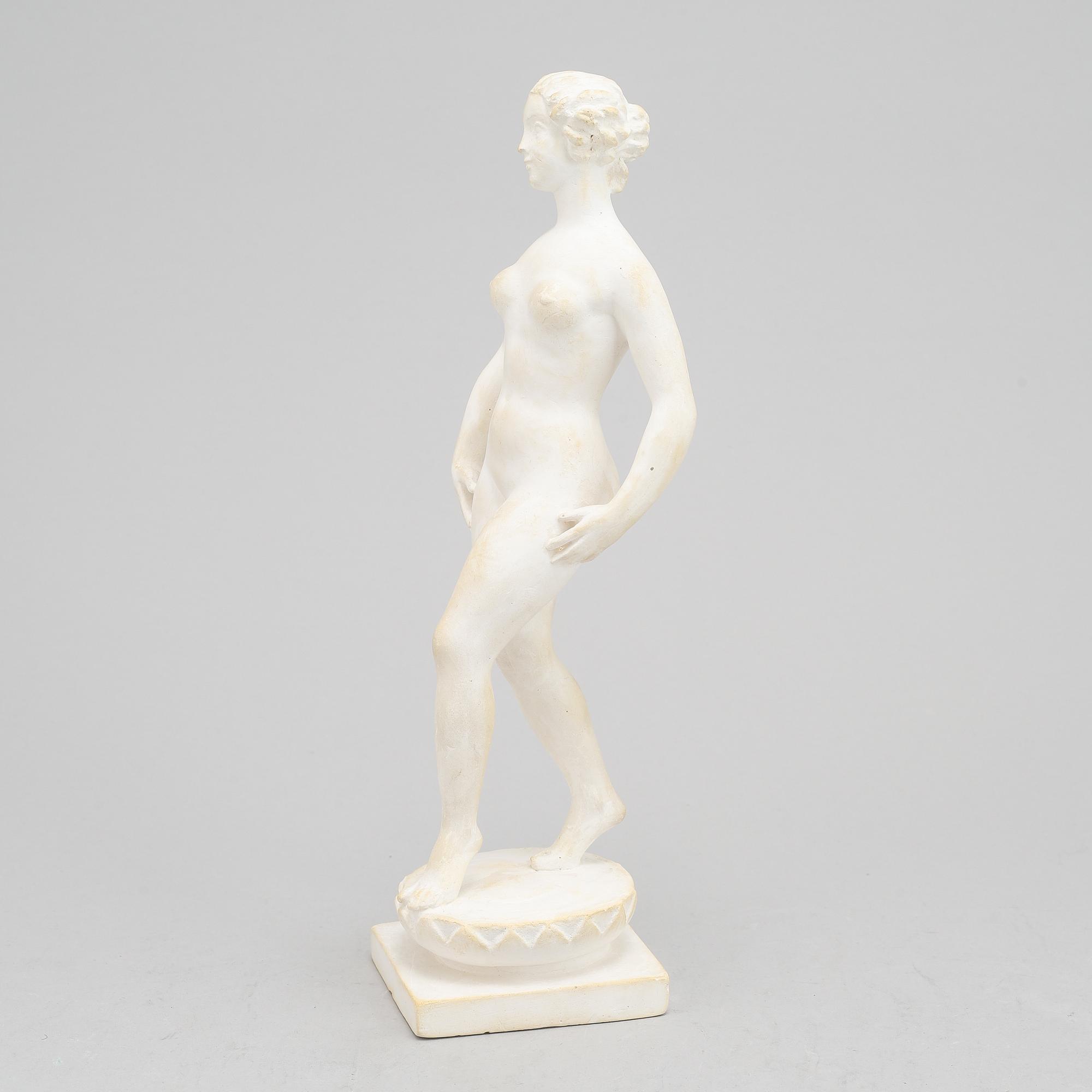A plaster sculpture by Carl Eldh, signed Eldh.