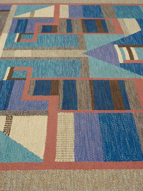 Agda Österberg, A CARPET. Flat weave. 302 x 198 cm. Signed A Ö.