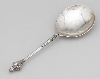 SUPSKED, silver, sannolikt David Richter dä, Stockholm 1630-1677. Vikt ca 45 g.