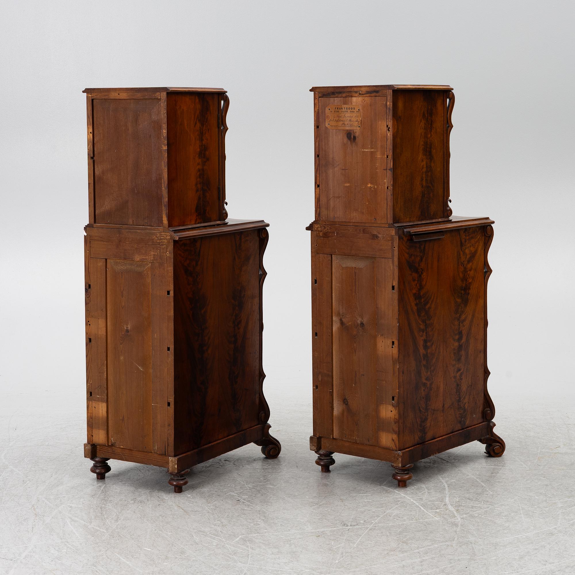 A pair of cabinets, late 19th Century.