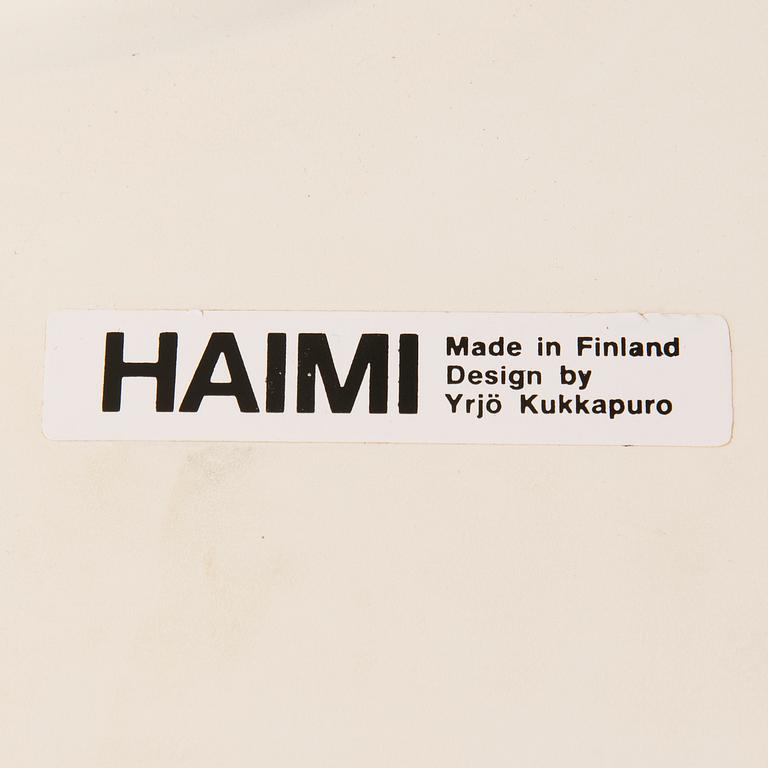 "Saturnus" lounge chair and ottoman by Yrjö Kukkapuro for Haimi 1960s/70s.