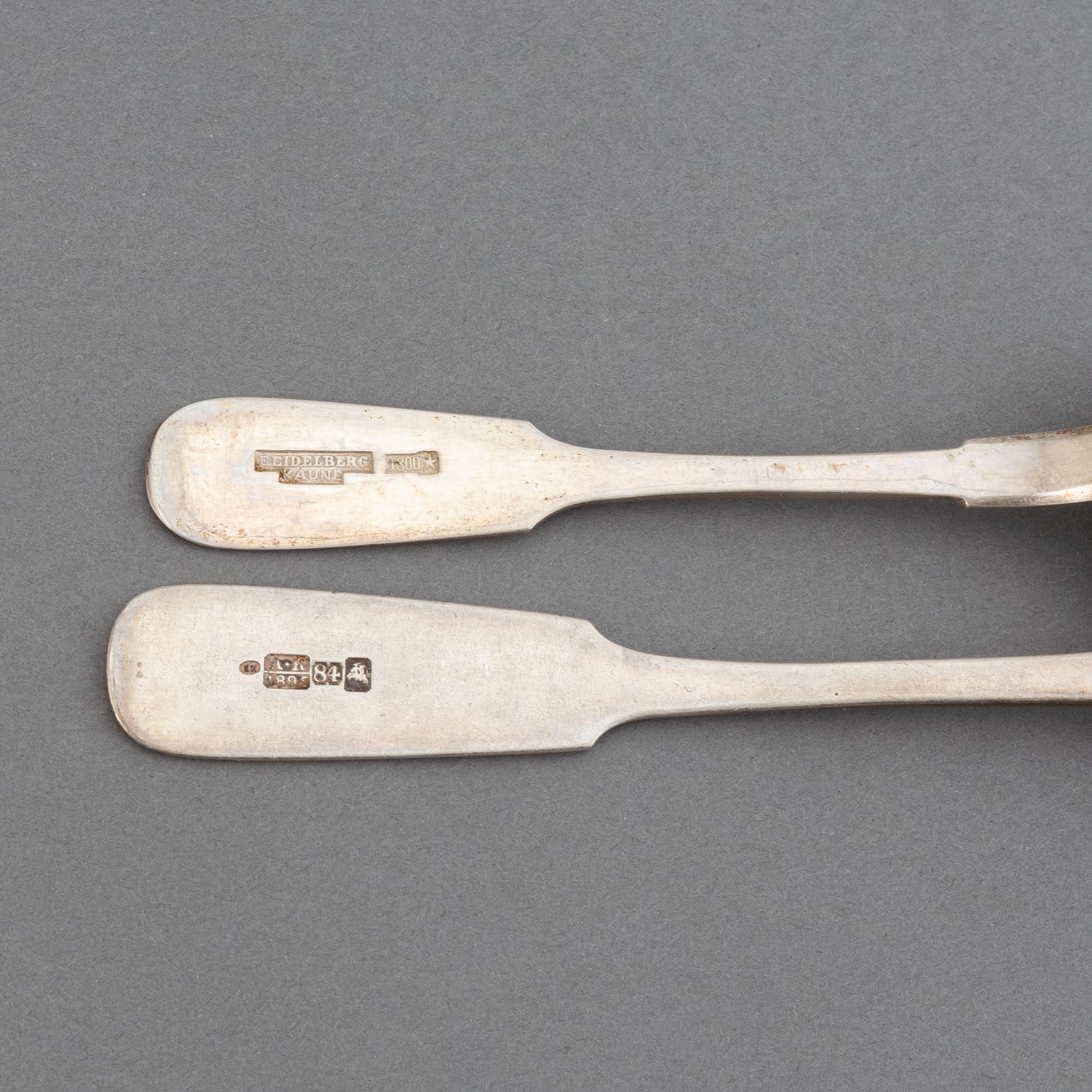 36 pieces silver cutlery, including Moscow 1894-95.