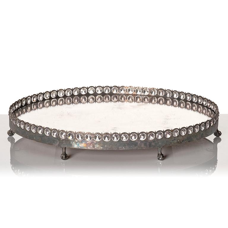 Spegelplatå, av Carl Henrik Brolin (1765-1832, burskap i Stockholm 1801), Sengustaviansk.