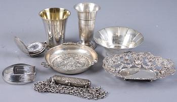 PARTI SILVER, 10 delar, 1900-tal. 535 g.