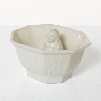 A blanc de chine wine cup, Qing dynasty, Kangxi (1662-1722).