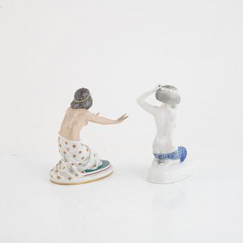 A set of two porcelain figurines. Rosenthal, Germany, 1920s.