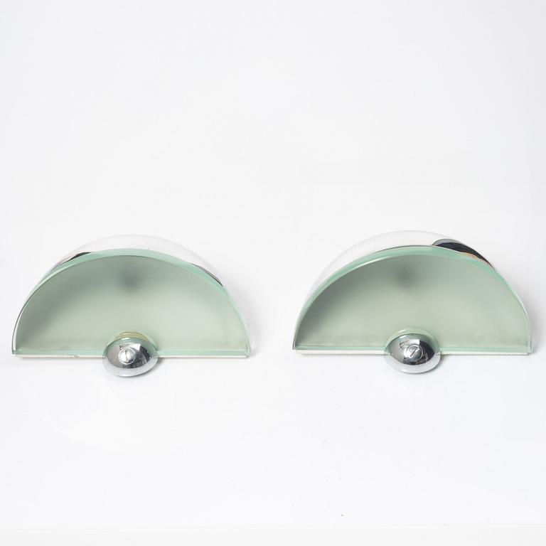 Vägglampor, ett par, Fontana Arte, 1900-talets andra hälft.