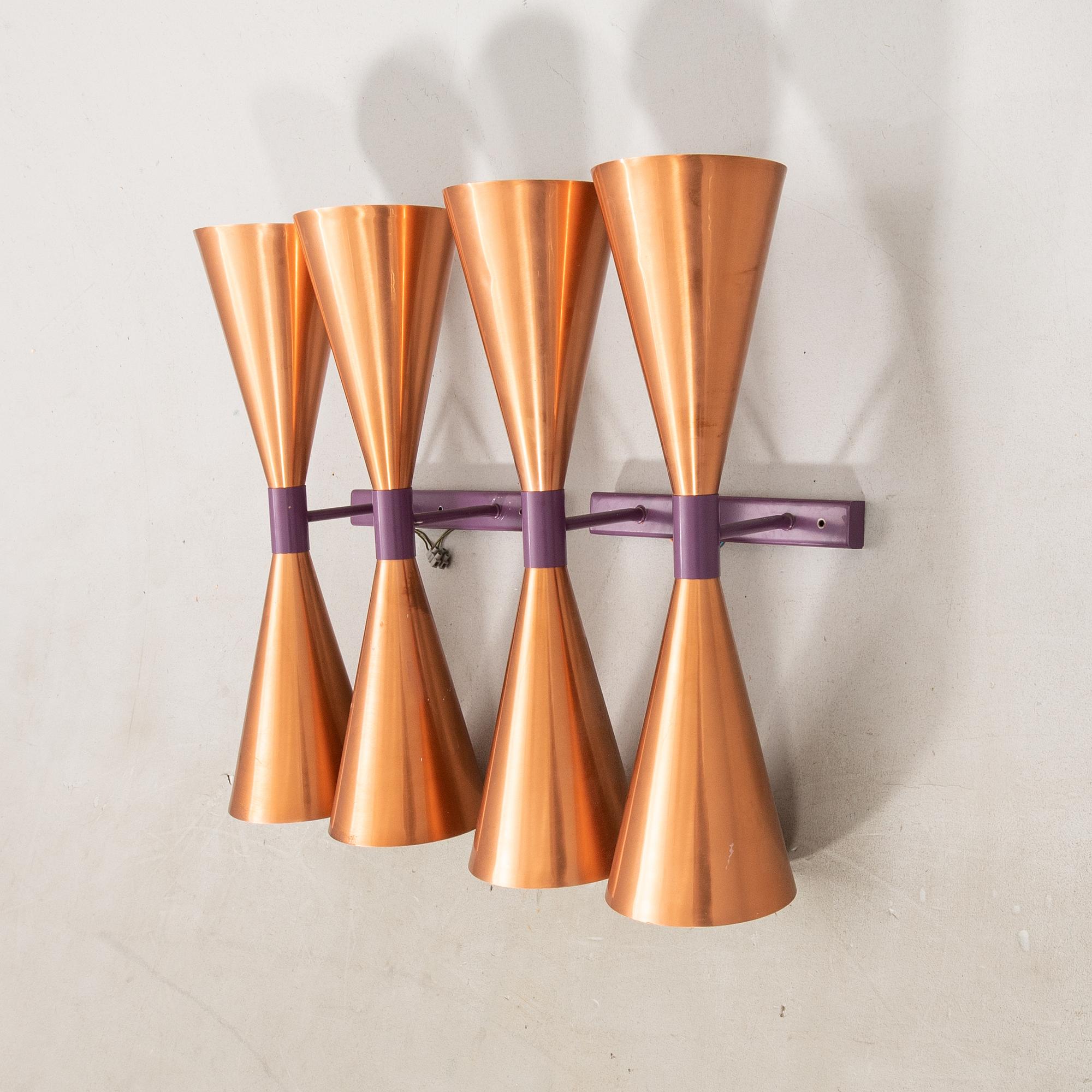 Hans-Agne Jakobsson, wall lamps a pair model S 2021 Markaryd 1960s.