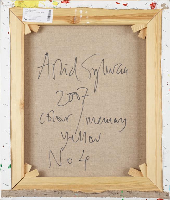 Astrid Sylwan, "Colour/Memory Yellow No 4".