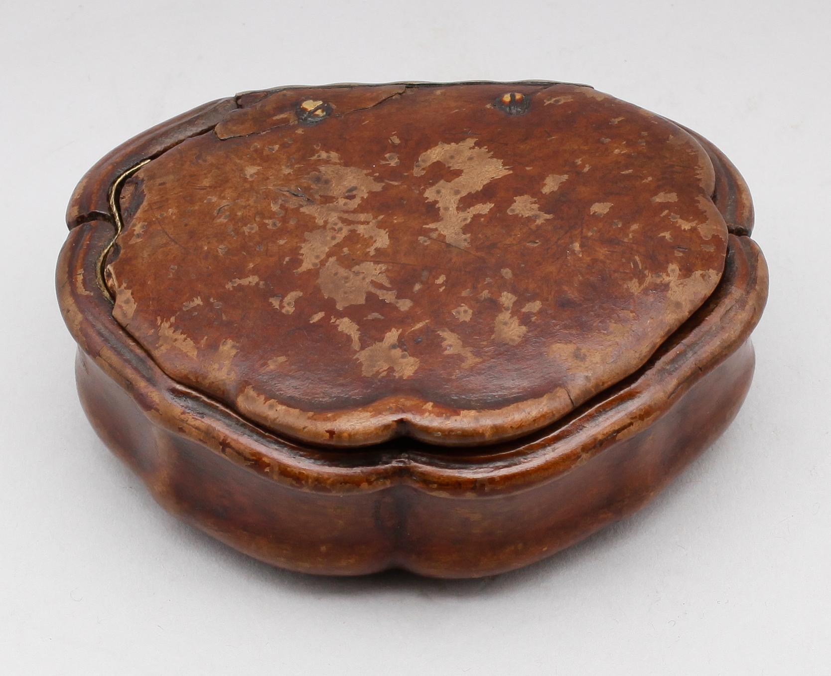 SNUSDOSA, barock, trä, 1700-tal.