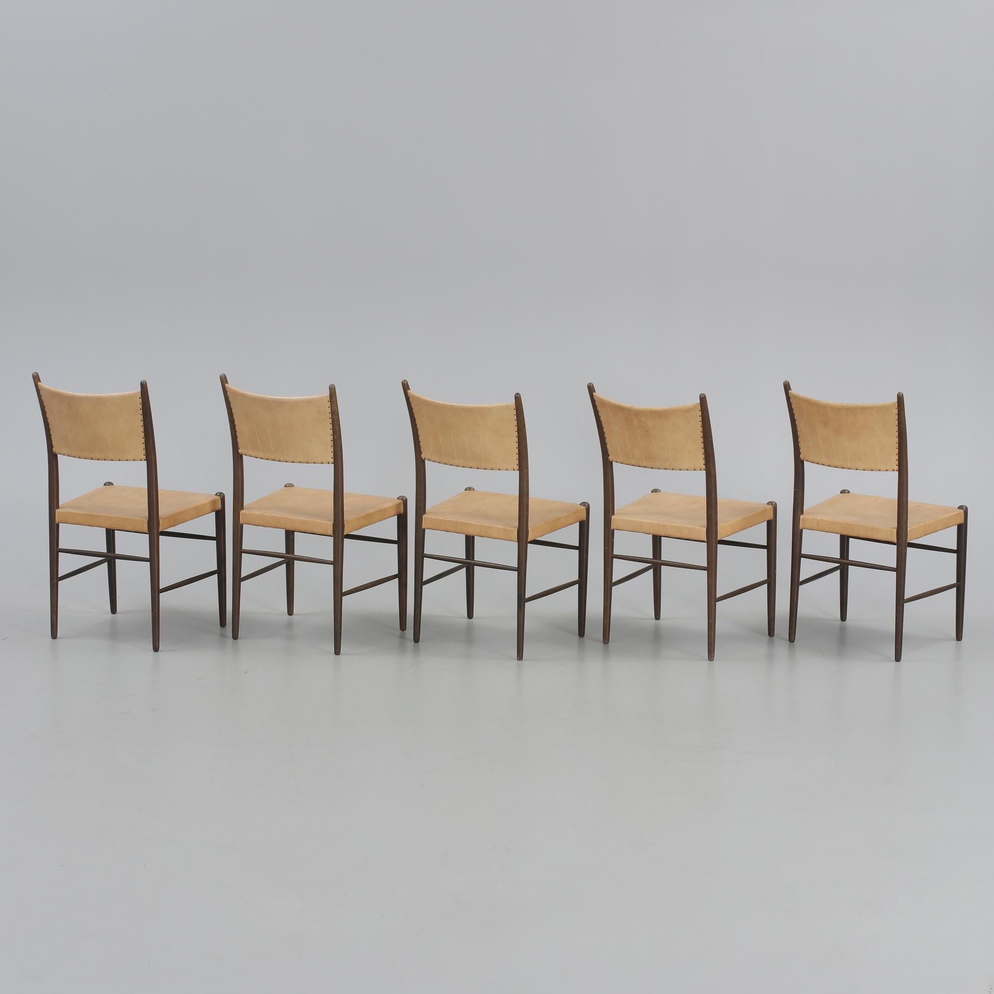 STOLAR, 5 st, "Gracell", Yngve Ekström, Gemla möbelfabrik.