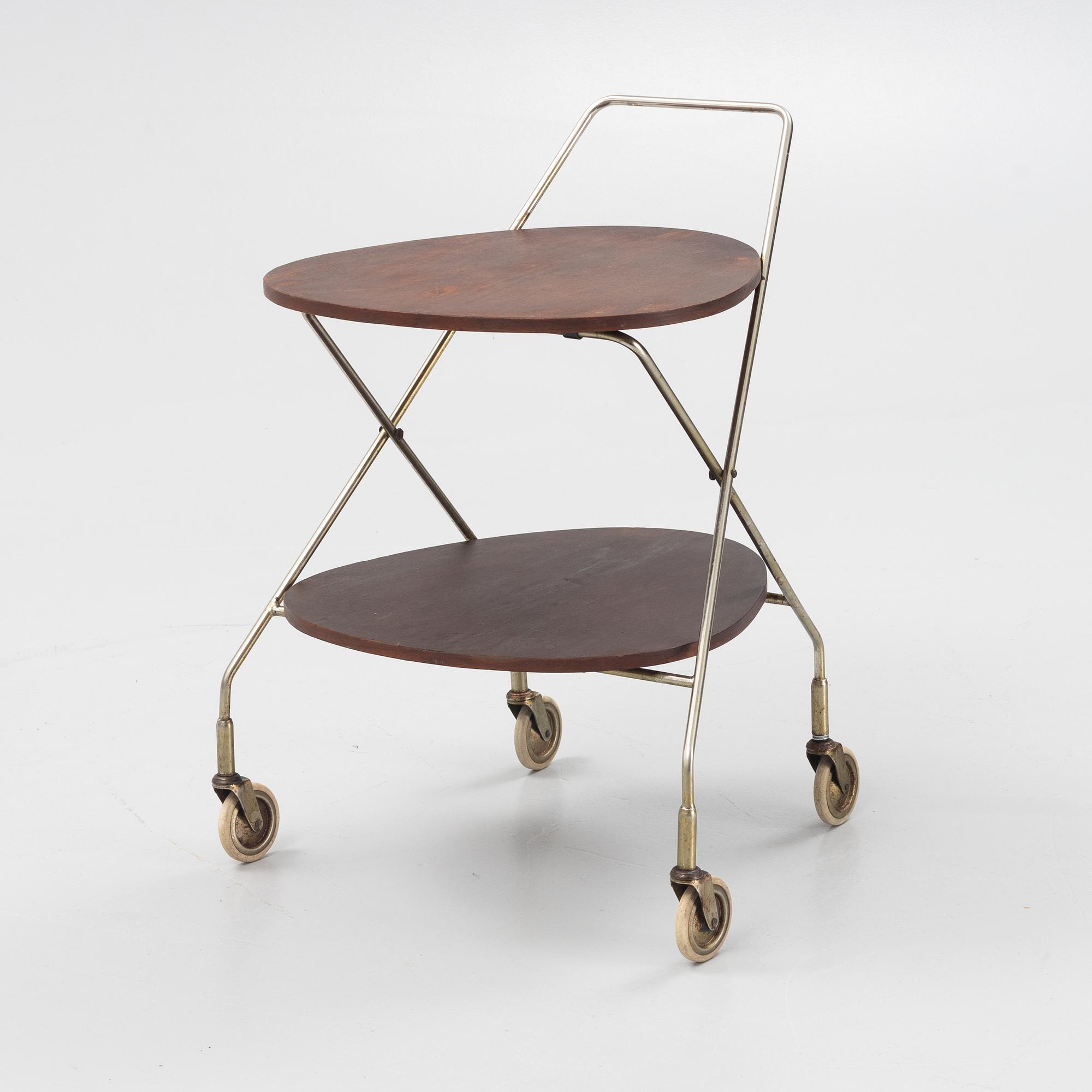 Serving cart, mid-20th century.