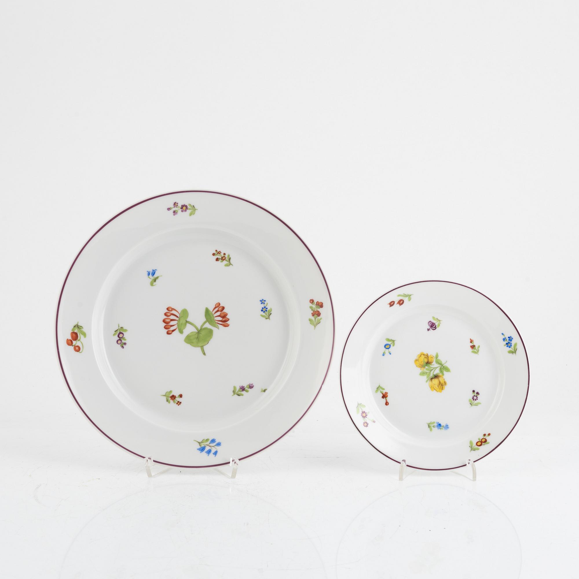 A 92-piece porcelain dinner service, Nymphenburg, Germany.