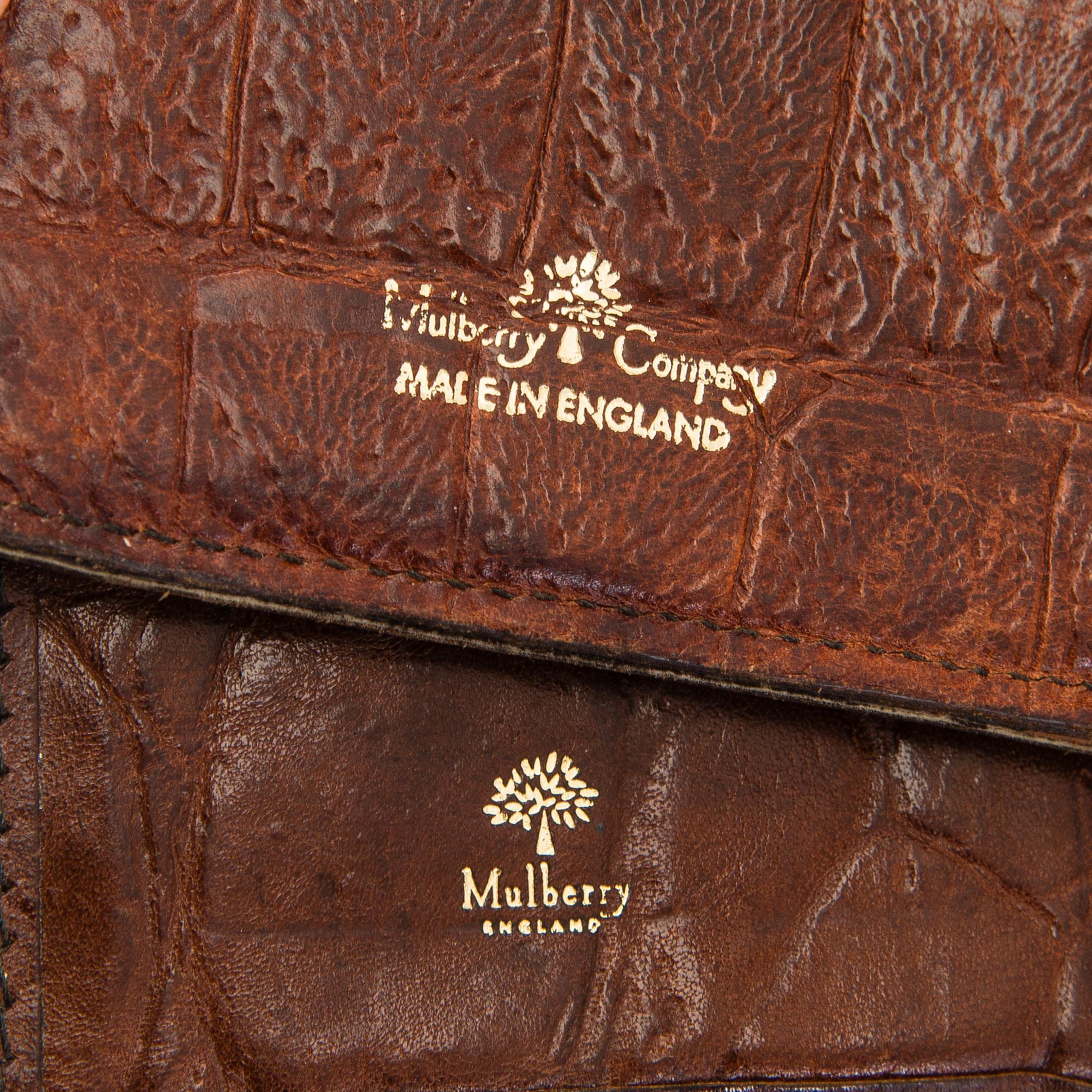 Mulberry, väska samt kalender omslag och plånbok, vintage, England.