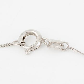 Collier 14K vitguld med safir.