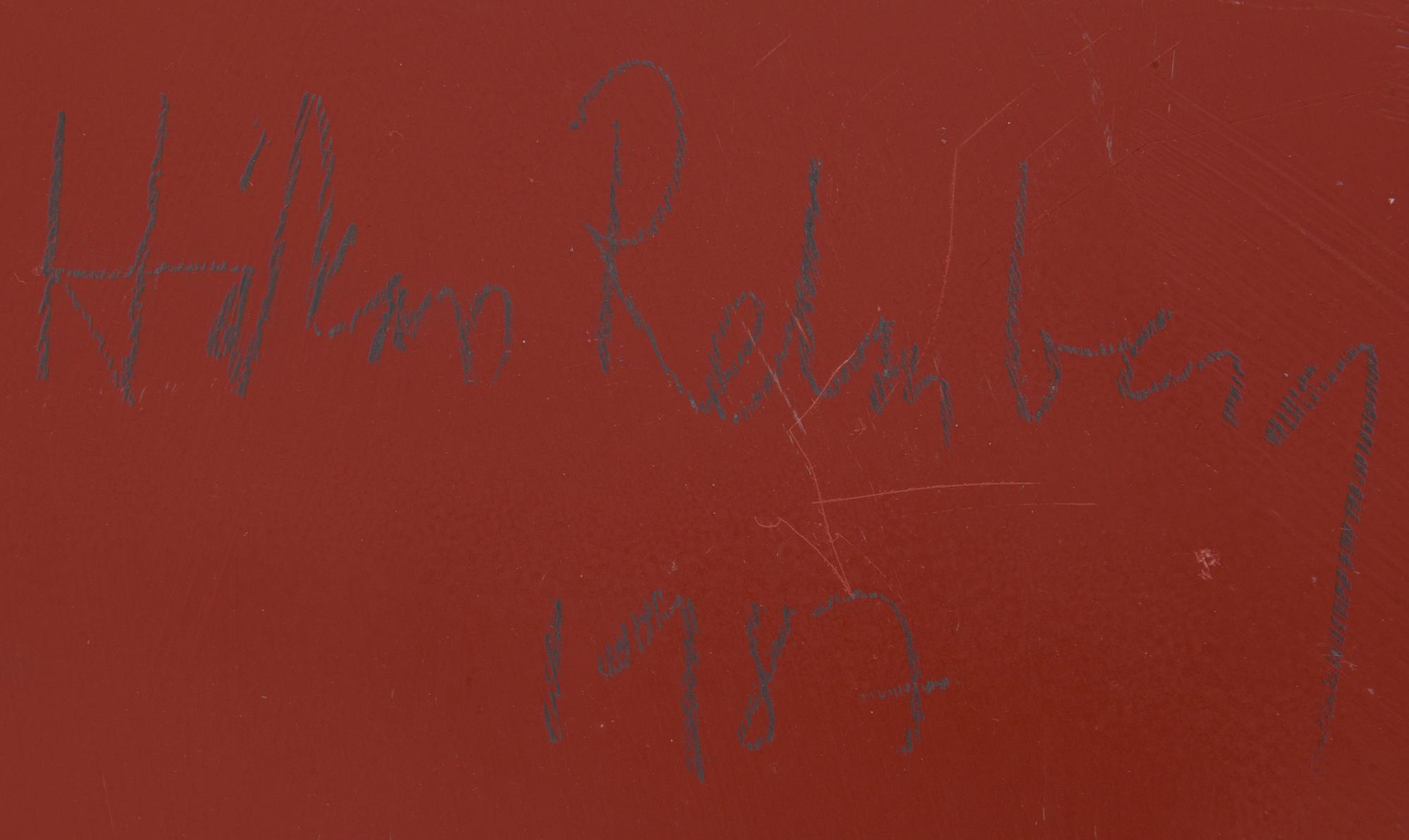 HÅKAN REHNBERG, triptyche, mixed media on sheet metal, signed and dated 1987 on verso.