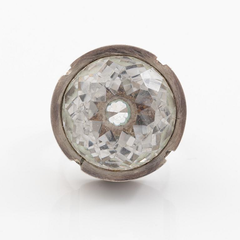 Ring, silver with rock crystal, Finland.